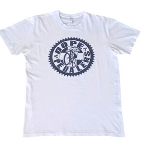 DOPE PEDALERS White T-Shirt, Medium, White.